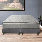 Colchón King Size Restonic Vail+Sábanas Dicasa Softy+Protector+ Almohada One+Box Dicasa Plomo