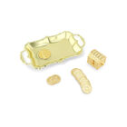 Arras Sagrado Corazon De Jesus Grande De Plata Dorada Incluye Cofre Charola Y Estuche