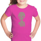 Camiseta Word Art Para Ni&ntilde;a - Alien&iacute;gena - Rosa