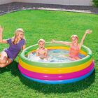 Alberca Inflable Arco&iacute;ris Redonda 3 Anillos 1.57X46cm 62X18Pulg Caja 1