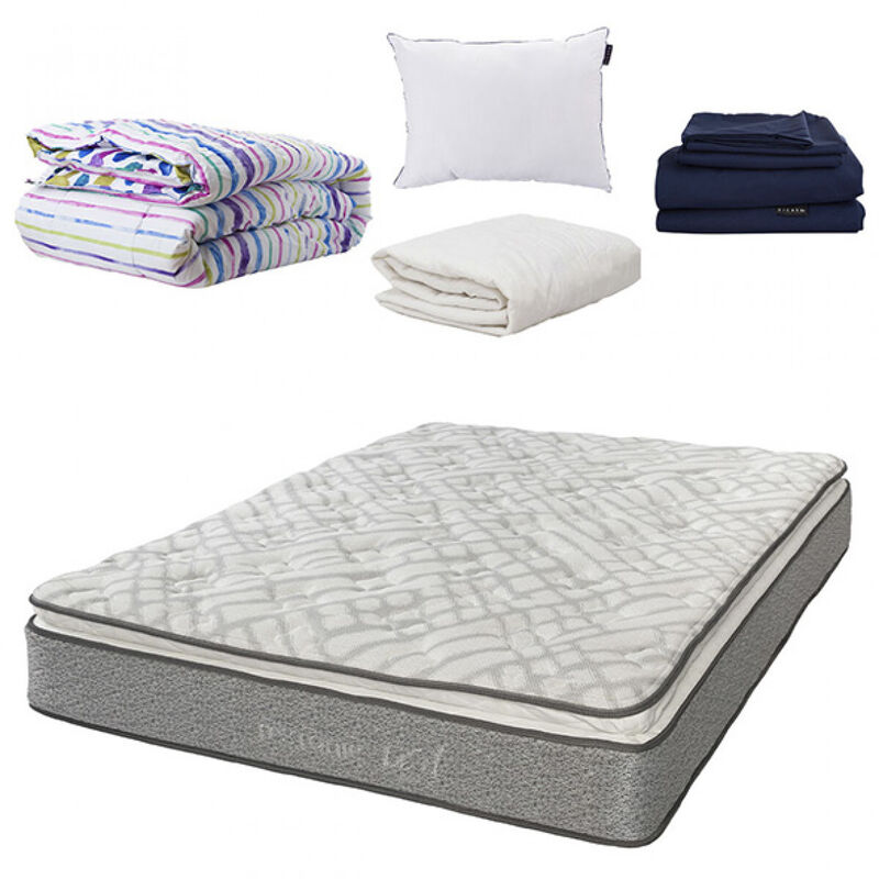 Colchón King Size Restonic Vail+Sábanas Softy+P... image number null